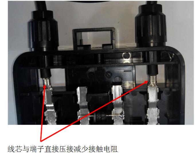 太阳能光伏接线盒的细节