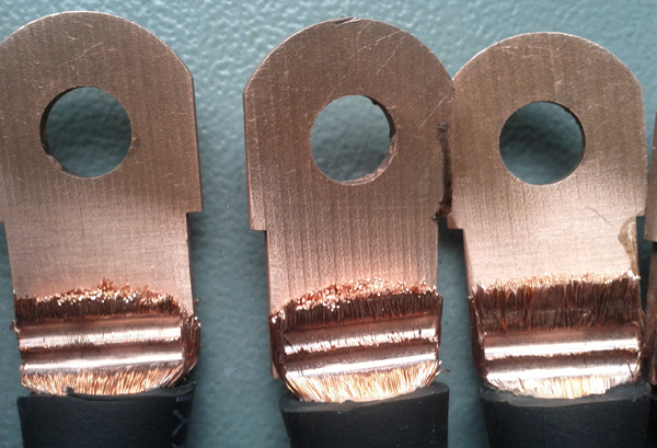 大线径与厚铜片超声波点焊图片